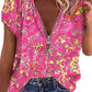 Short Sleeve Printed Zippered Top