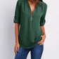 Deep V-Neck Chiffon Blouse