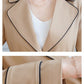 2025 New Suit Collar Trench Coat Spring And Autumn Fashionable Mid Length Jacket Female Double Layered Outwear White Windbreaker