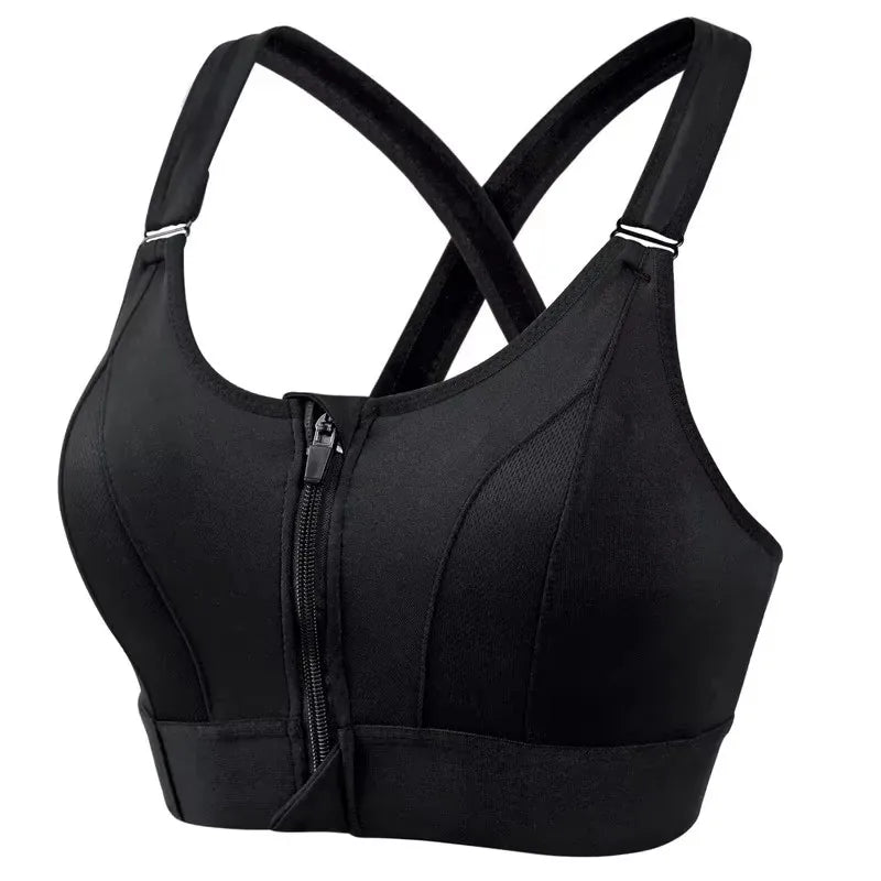 Front Zipper Sports Bra