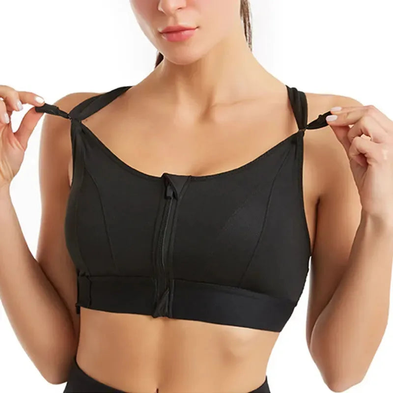 Front Zipper Sports Bra
