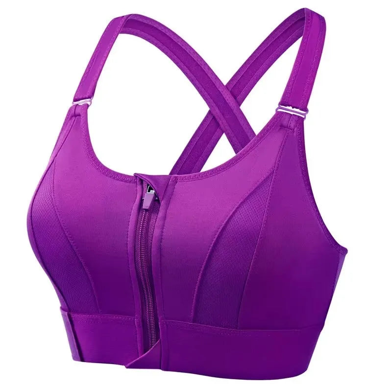 Front Zipper Sports Bra
