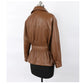 Fitted PU Leather Short Jacket
