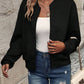 Solid Color Zipper Fashion Jacket