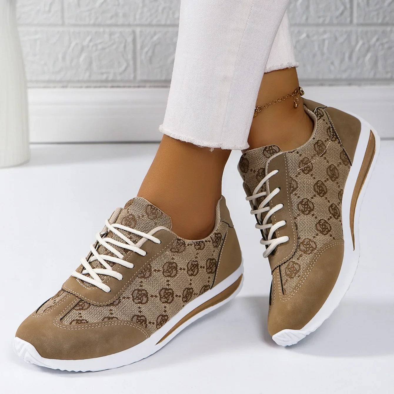 Breathable Cross Strap Sneakers