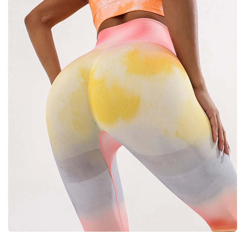 3D Tie-Dye High Waist Leggings