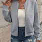 Solid Color Zipper Fashion Jacket