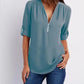 Deep V-Neck Chiffon Blouse