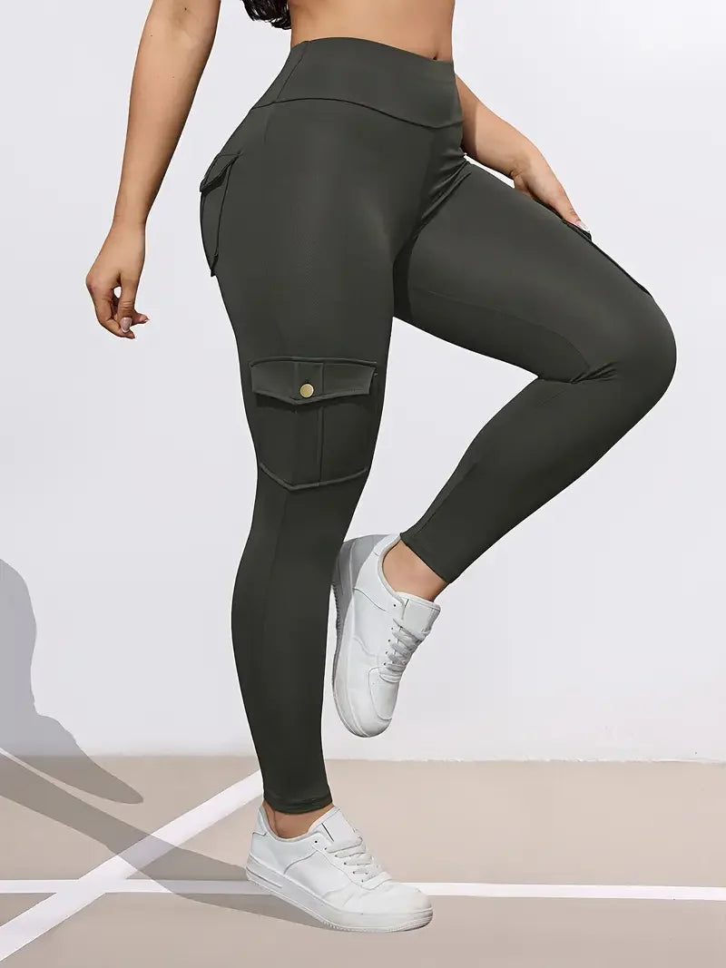 Washed Print Pocket Butt Lift Leggings