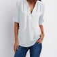 Deep V-Neck Chiffon Blouse