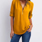 Deep V-Neck Chiffon Blouse