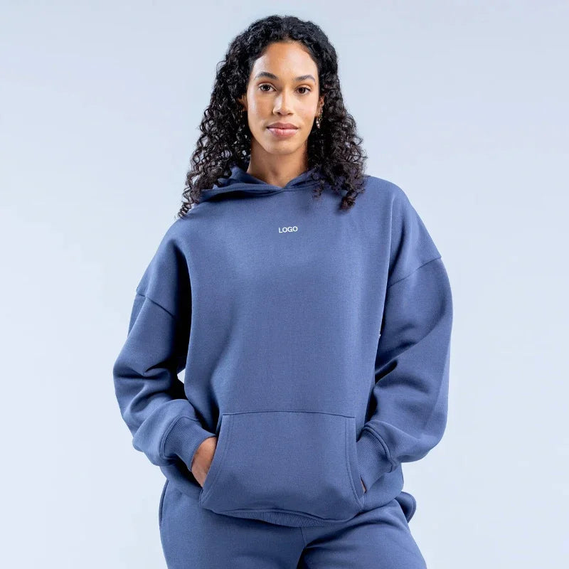 Women's Casual Elastic Sports Pants & Hooded Yoga Hoodie