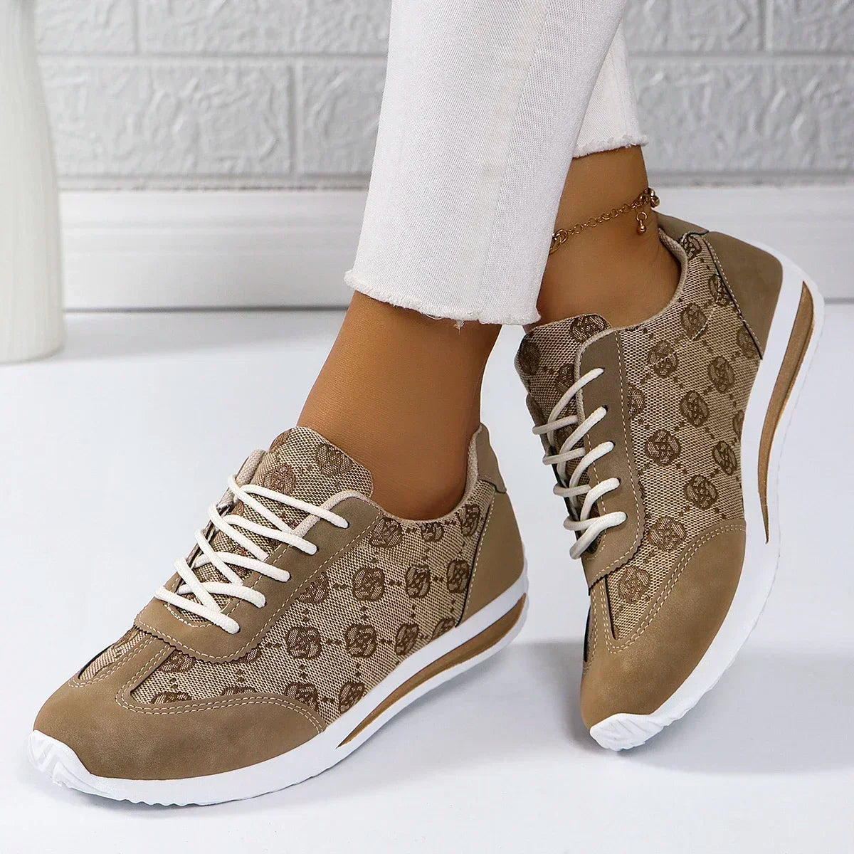Breathable Cross Strap Sneakers