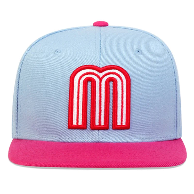 M Letter Embroidered Baseball Cap