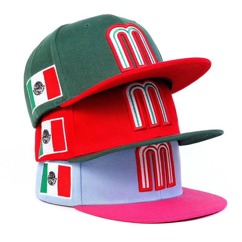 M Letter Embroidered Baseball Cap