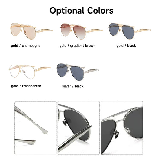 Retro Oversized Pilot Sunglasses