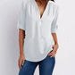 Deep V-Neck Chiffon Blouse