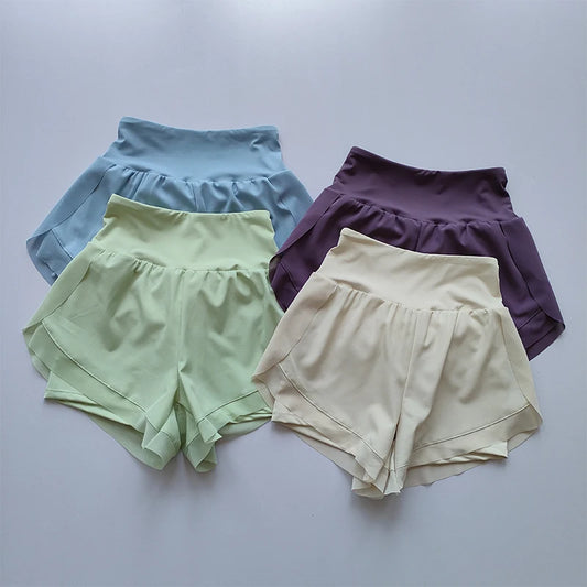 High Waist Mesh 2-in-1 Yoga Shorts