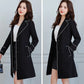 2025 New Suit Collar Trench Coat Spring And Autumn Fashionable Mid Length Jacket Female Double Layered Outwear White Windbreaker