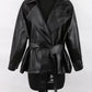 Fitted PU Leather Short Jacket