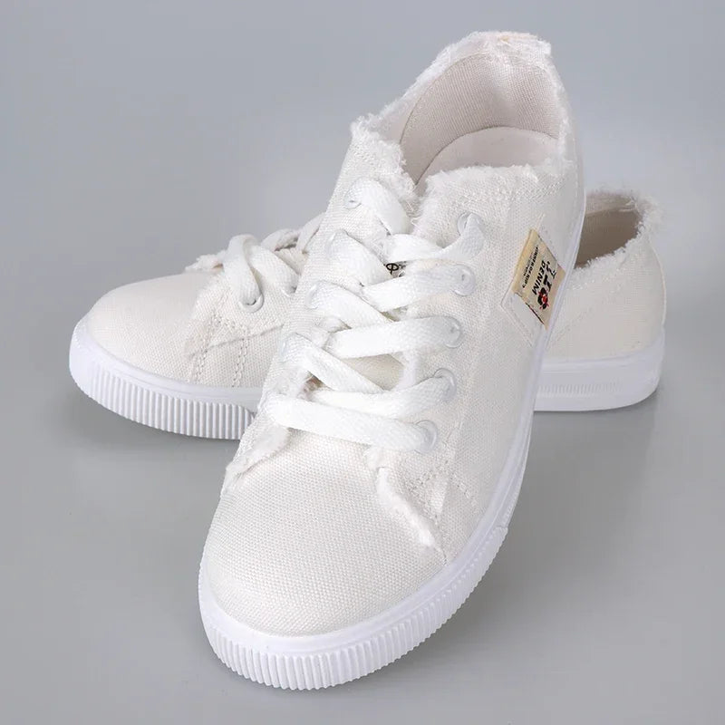 Low Top Denim Canvas Sneakers