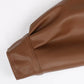Fitted PU Leather Short Jacket