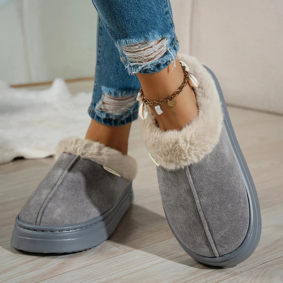 Fuzzy Warm Indoor Slipper Boots