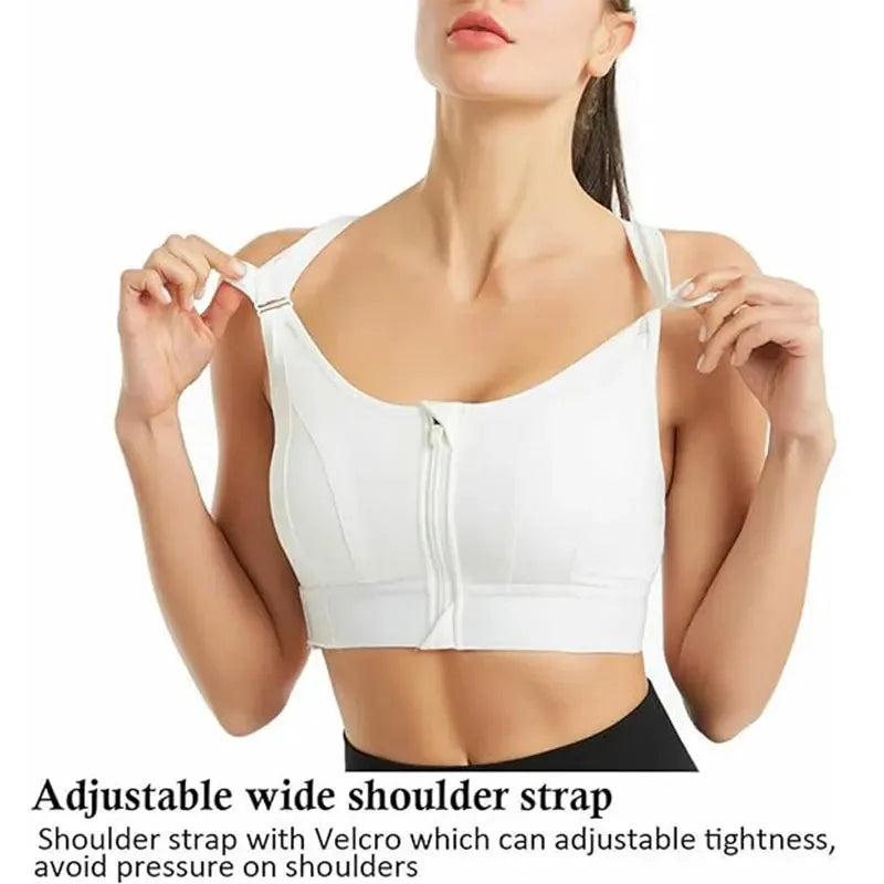 Front Zipper Sports Bra