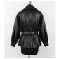 Fitted PU Leather Short Jacket