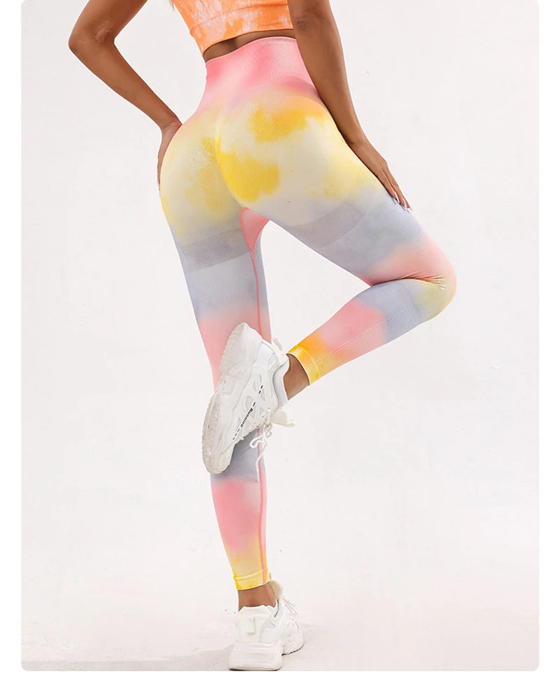 3D Tie-Dye High Waist Leggings