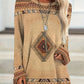Retro Dreamcatcher Print Long Sleeve Tee