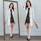 2025 New Suit Collar Trench Coat Spring And Autumn Fashionable Mid Length Jacket Female Double Layered Outwear White Windbreaker