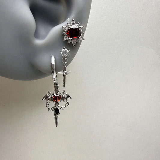 Punk Heart Wings Drop Earrings