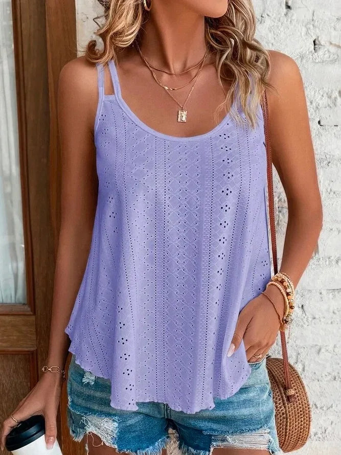 Boho Hollow Out Beach Cami Top