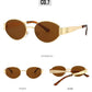 Luxury Metal Oval Sunglasses