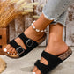 Vintage Double Strap Slip-On Mules
