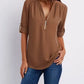 Deep V-Neck Chiffon Blouse