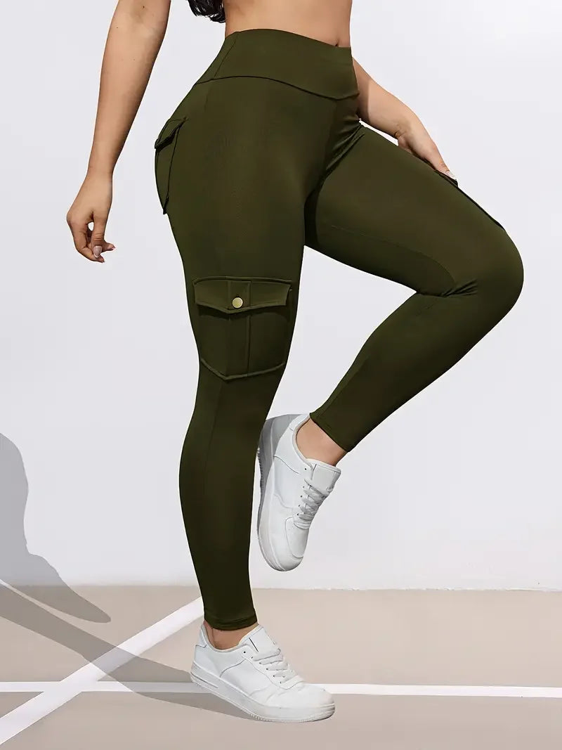 Washed Print Pocket Butt Lift Leggings