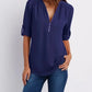 Deep V-Neck Chiffon Blouse