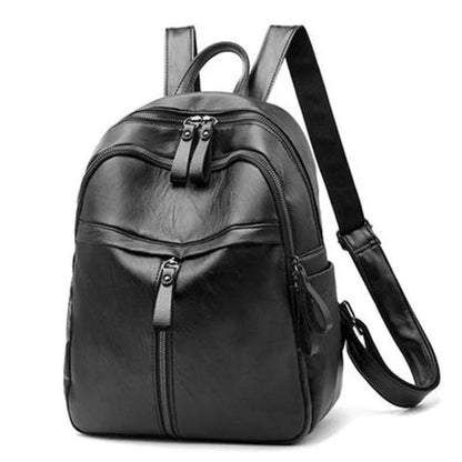 Vintage PU Leather Large Capacity Women’s Travel Backpack