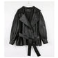 Fitted PU Leather Short Jacket