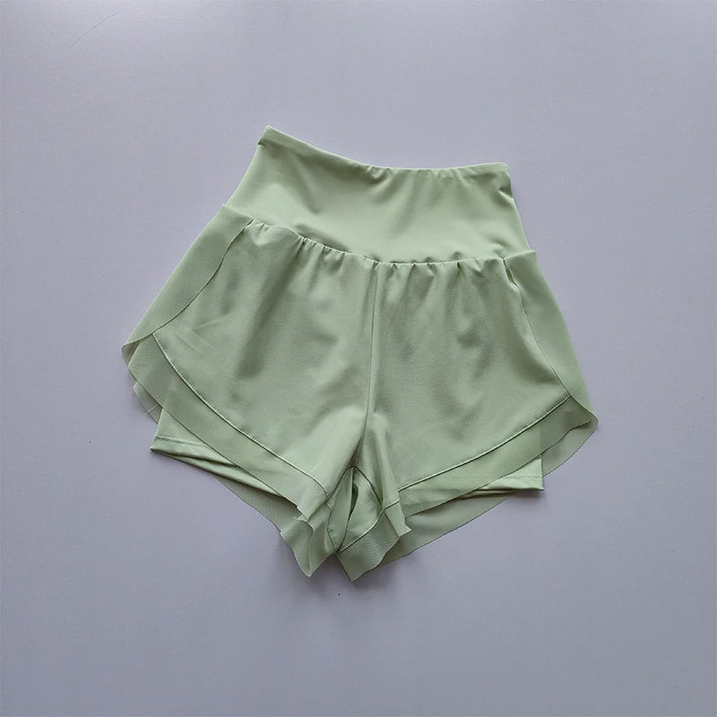 High Waist Mesh 2-in-1 Yoga Shorts