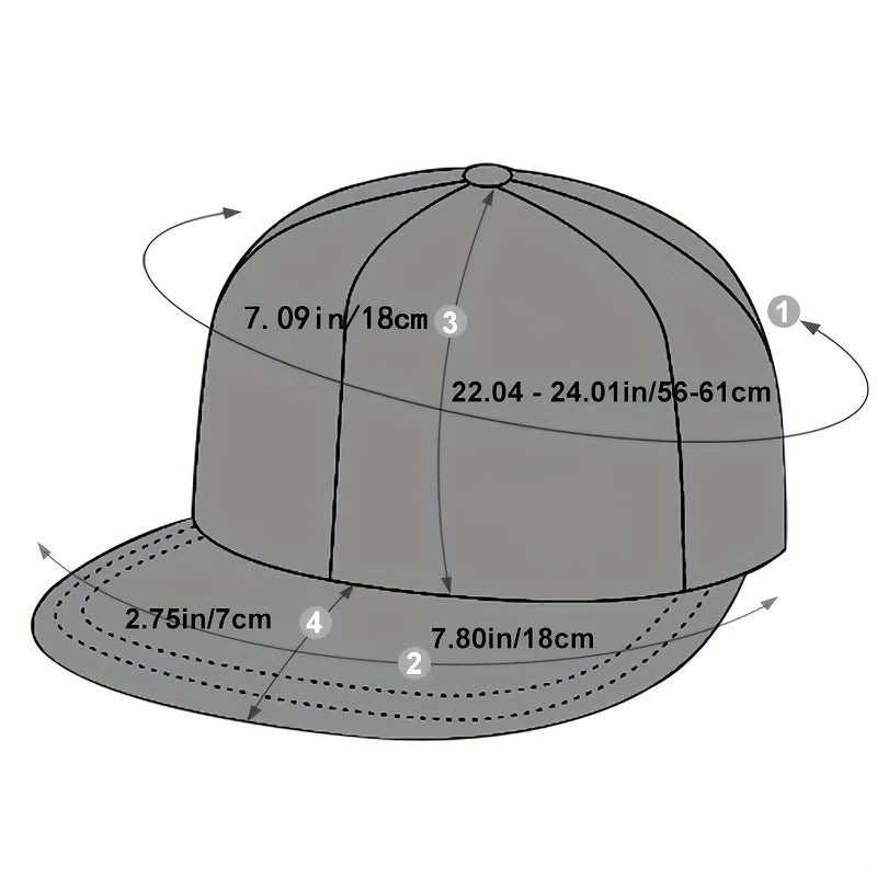 M Letter Embroidered Baseball Cap
