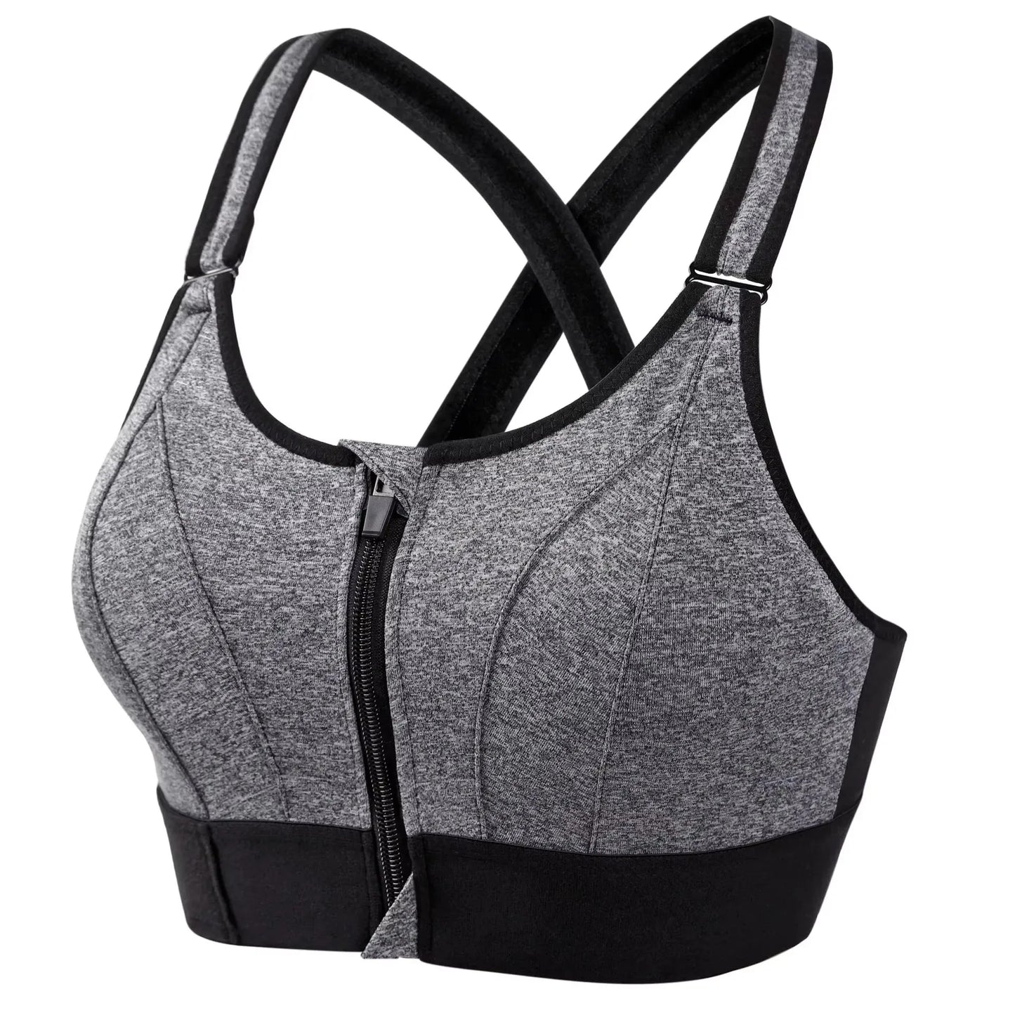 Front Zipper Sports Bra
