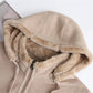 Thick Winter Hoodie Sweatshirt, Polar Fleece Zipper-Up Coat for Women