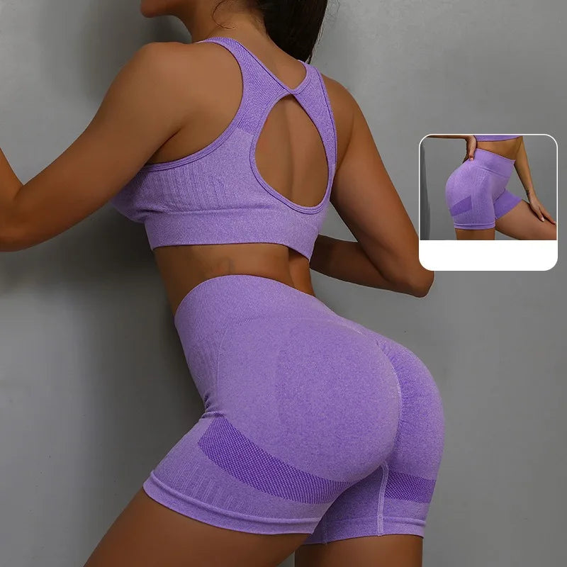 Yoga Sports Vest and Shorts Set