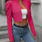 European and American fashion versatile long sleeved short cardigan casual suit jacket top