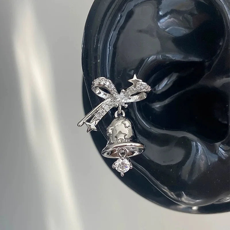 Pink Heart Wings Piercing Earring