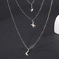 Star Moon Layered Alloy Necklace
