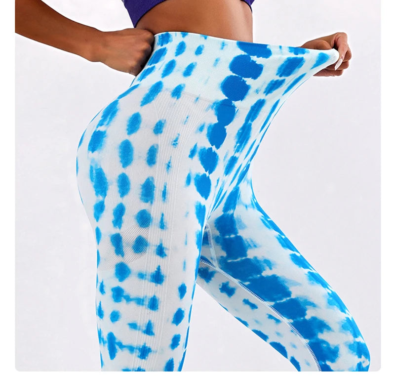 3D Tie-Dye High Waist Leggings